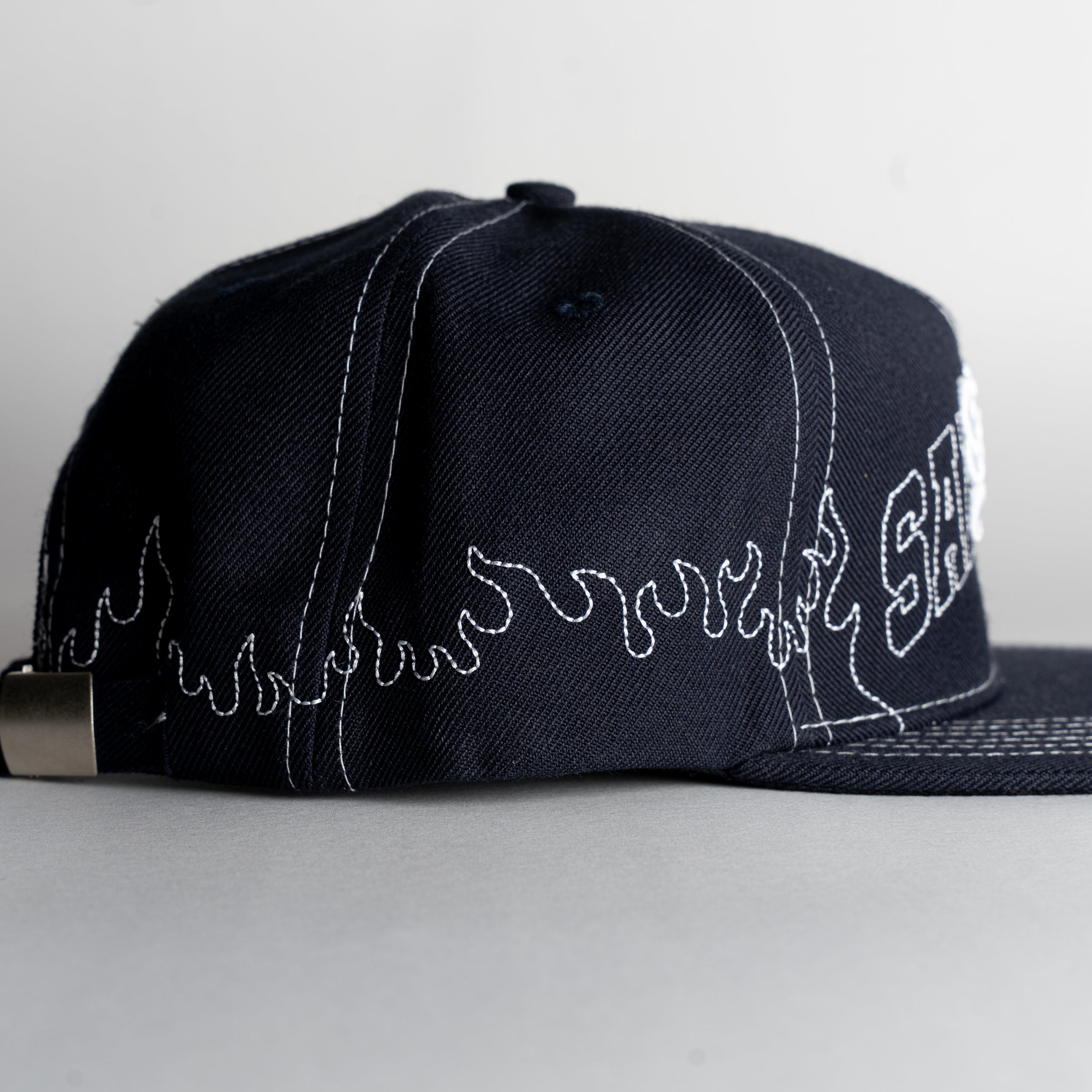 Old English SJ Navy Blue – SANJOSEFOOS